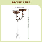 Maxbell Bird Bath Yard Ornament Weatherproof Bird Water Bowl for Yard Courtyard Lawn