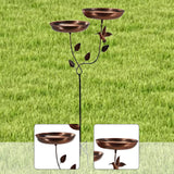 Maxbell Bird Bath Yard Ornament Weatherproof Bird Water Bowl for Yard Courtyard Lawn