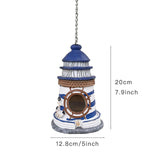 Maxbell Hanging Garden Bird House Resin Novelty Bird Nesting for Tree Patio Backyard