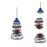 Maxbell Hanging Garden Bird House Resin Novelty Bird Nesting for Tree Patio Backyard