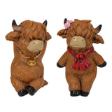 Maxbell 2x Cow Flower Pot Climber Modern Gifts Resin Figurine for Patio Outside Yard