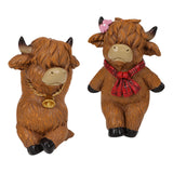 Maxbell 2x Cow Flower Pot Climber Modern Gifts Resin Figurine for Patio Outside Yard