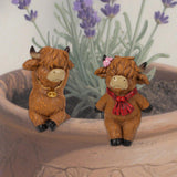 Maxbell 2x Cow Flower Pot Climber Modern Gifts Resin Figurine for Patio Outside Yard