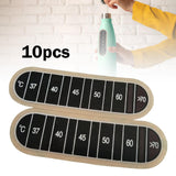 Maxbell 10x Coffee Cup Thermometer Stickers Temperature Strips for Bottle Kettle Cup
