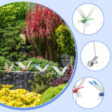 Maxbell 4Pcs Fake Dragonfly Clips Outdoor Garden Multicolor Indoor Dragonfly Clip on