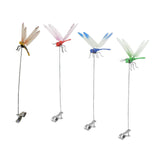 Maxbell 4Pcs Fake Dragonfly Clips Outdoor Garden Multicolor Indoor Dragonfly Clip on
