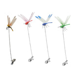 Maxbell 4Pcs Fake Dragonfly Clips Outdoor Garden Multicolor Indoor Dragonfly Clip on