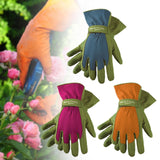 Maxbell Gardening Gloves Anti-slip Roses Pruning Gloves for Planting Digging Pruning Green Blue