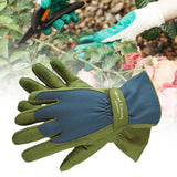 Maxbell Gardening Gloves Anti-slip Roses Pruning Gloves for Planting Digging Pruning Green Blue