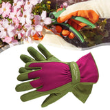 Maxbell Gardening Gloves Anti-slip Roses Pruning Gloves for Planting Digging Pruning Green Pink