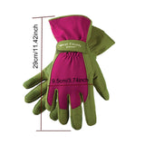 Maxbell Gardening Gloves Anti-slip Roses Pruning Gloves for Planting Digging Pruning Green Pink