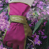Maxbell Gardening Gloves Anti-slip Roses Pruning Gloves for Planting Digging Pruning Green Pink