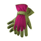 Maxbell Gardening Gloves Anti-slip Roses Pruning Gloves for Planting Digging Pruning Green Pink