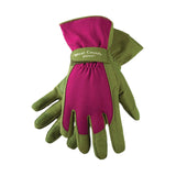 Maxbell Gardening Gloves Anti-slip Roses Pruning Gloves for Planting Digging Pruning Green Pink