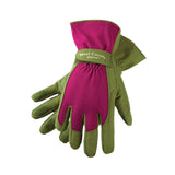 Maxbell Gardening Gloves Anti-slip Roses Pruning Gloves for Planting Digging Pruning Green Pink
