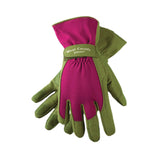 Maxbell Gardening Gloves Anti-slip Roses Pruning Gloves for Planting Digging Pruning Green Pink