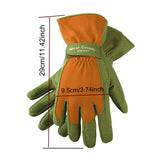 Maxbell Gardening Gloves Anti-slip Roses Pruning Gloves for Planting Digging Pruning Green Yellow