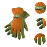 Maxbell Gardening Gloves Anti-slip Roses Pruning Gloves for Planting Digging Pruning Green Yellow