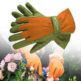 Maxbell Gardening Gloves Anti-slip Roses Pruning Gloves for Planting Digging Pruning Green Yellow