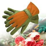 Maxbell Gardening Gloves Anti-slip Roses Pruning Gloves for Planting Digging Pruning Green Yellow