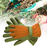 Maxbell Gardening Gloves Anti-slip Roses Pruning Gloves for Planting Digging Pruning Green Yellow