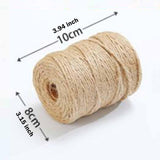 Maxbell 328ft Jute Twine String Twisted Cord Farmhouse for Crafts Art Home Hemp Rope