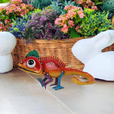Maxbell Lizard Sculpture Garden Statue Gift Metal Yard Art for Balcony Patio Outdoor