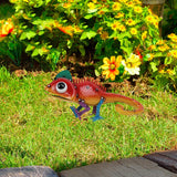 Maxbell Lizard Sculpture Garden Statue Gift Metal Yard Art for Balcony Patio Outdoor