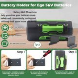 Maxbell Leaf Blower Battery Wall Mount Holder Simple Installation Metal Tool Storage
