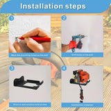 Maxbell Garage Organizer Trimmer Rack Organizer for Garden Tools Grass Hedge Trimmer