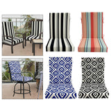 Maxbell Outdoor High Back Patio Chair Cushion Soft Chair Pad for Office Chair Garden Black White stripe