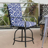 Maxbell Outdoor High Back Patio Chair Cushion Soft Chair Pad for Office Chair Garden Black White stripe