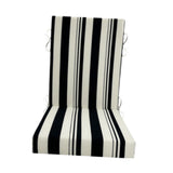 Maxbell Outdoor High Back Patio Chair Cushion Soft Chair Pad for Office Chair Garden Black White stripe