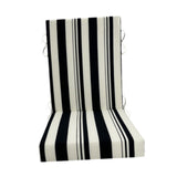 Maxbell Outdoor High Back Patio Chair Cushion Soft Chair Pad for Office Chair Garden Black White stripe