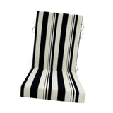 Maxbell Outdoor High Back Patio Chair Cushion Soft Chair Pad for Office Chair Garden Black White stripe
