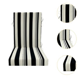 Maxbell Outdoor High Back Patio Chair Cushion Soft Chair Pad for Office Chair Garden Black White stripe