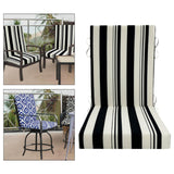 Maxbell Outdoor High Back Patio Chair Cushion Soft Chair Pad for Office Chair Garden Black White stripe