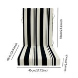 Maxbell Outdoor High Back Patio Chair Cushion Soft Chair Pad for Office Chair Garden Black White stripe