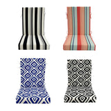 Maxbell Outdoor High Back Patio Chair Cushion Soft Chair Pad for Office Chair Garden Black White stripe