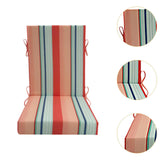 Maxbell Outdoor High Back Patio Chair Cushion Soft Chair Pad for Office Chair Garden Colorful