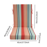 Maxbell Outdoor High Back Patio Chair Cushion Soft Chair Pad for Office Chair Garden Colorful