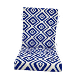 Maxbell Outdoor High Back Patio Chair Cushion Soft Chair Pad for Office Chair Garden Blue White geometry