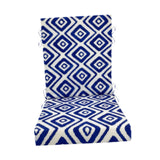 Maxbell Outdoor High Back Patio Chair Cushion Soft Chair Pad for Office Chair Garden Blue White geometry