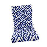 Maxbell Outdoor High Back Patio Chair Cushion Soft Chair Pad for Office Chair Garden Blue White geometry