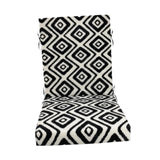 Maxbell Outdoor High Back Patio Chair Cushion Soft Chair Pad for Office Chair Garden Black White geometry