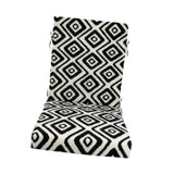 Maxbell Outdoor High Back Patio Chair Cushion Soft Chair Pad for Office Chair Garden Black White geometry