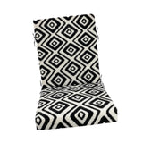 Maxbell Outdoor High Back Patio Chair Cushion Soft Chair Pad for Office Chair Garden Black White geometry
