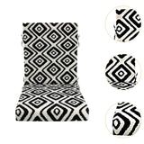 Maxbell Outdoor High Back Patio Chair Cushion Soft Chair Pad for Office Chair Garden Black White geometry