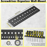 Maxbell Screwdrivers Holder Wall Mounted Heavy Duty Screwdriver Organizer for Garage