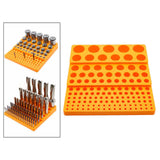 Maxbell Milling Cutter Storage Box Holder Sturdy Accessory Professional Storage Tray yellow